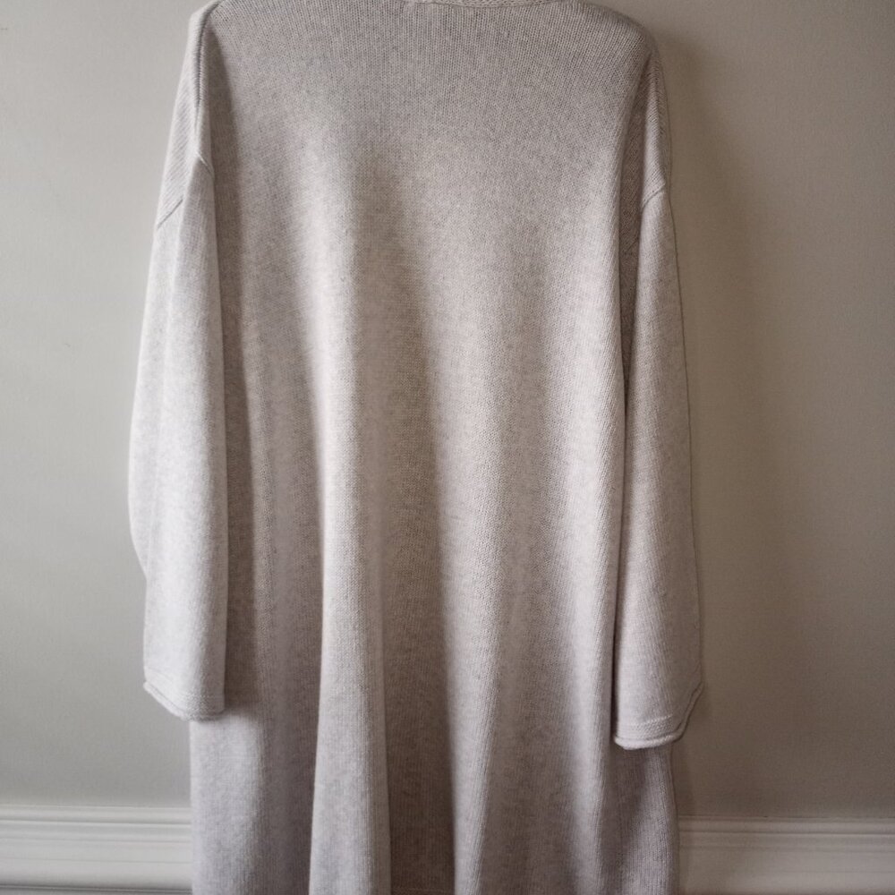 'purejill' by J. Jill Mist Grey Open Long Cardigan Size L NWOT - Picture 10 of 13
